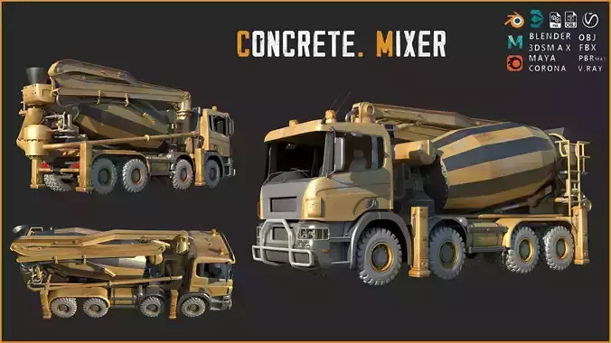 Concrete Mixer 3D model