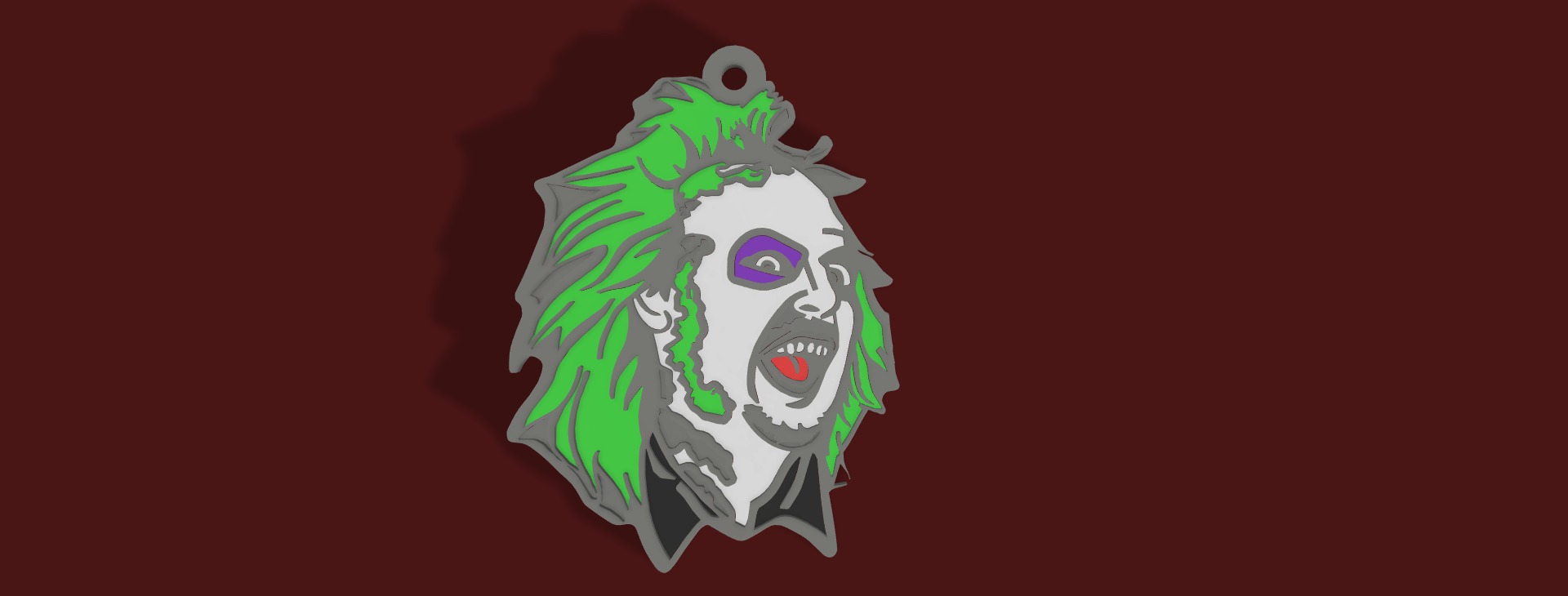Beetlejuice earings arito halloween 3D model_2