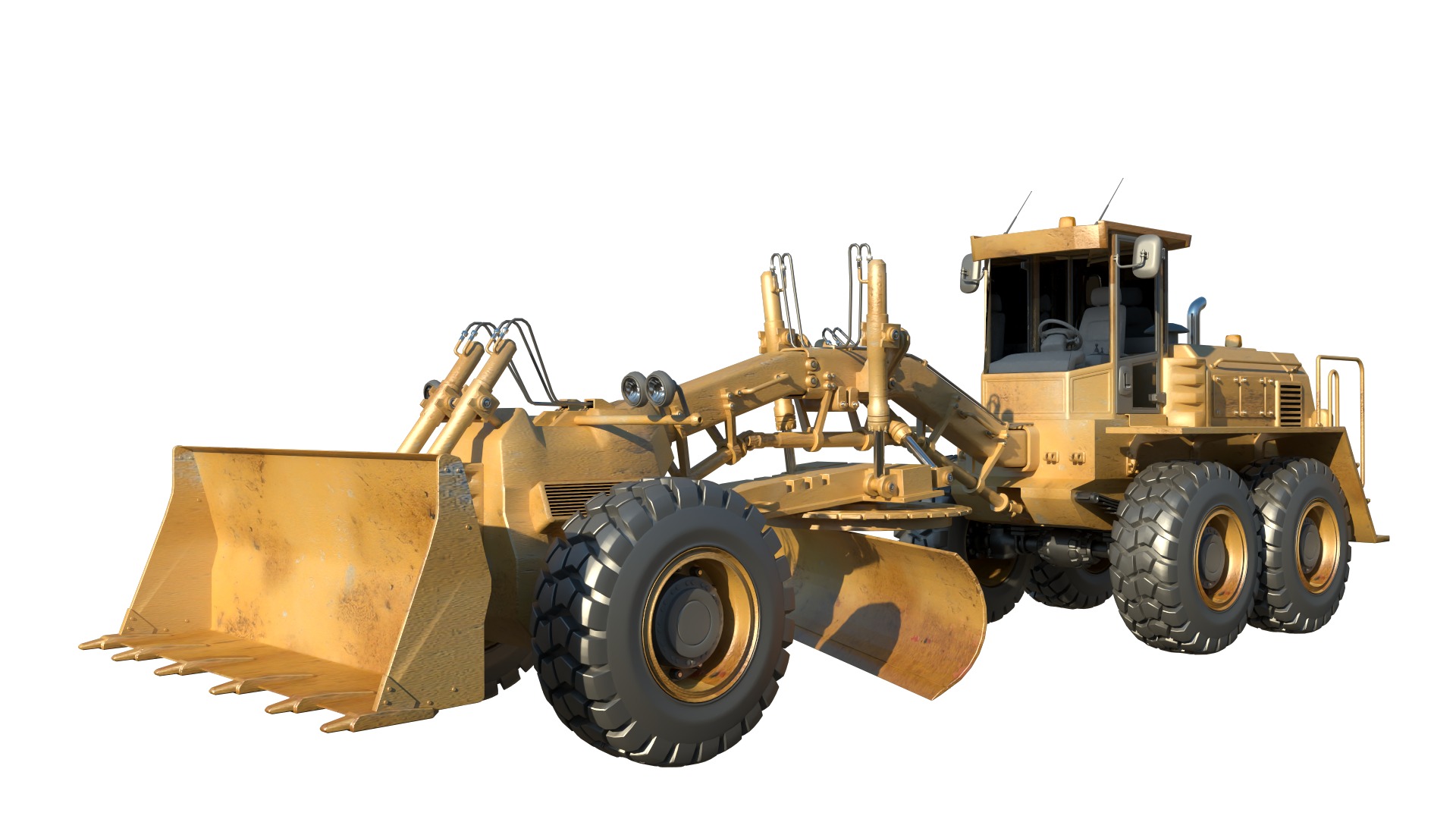 Motor Grader 3D model_1