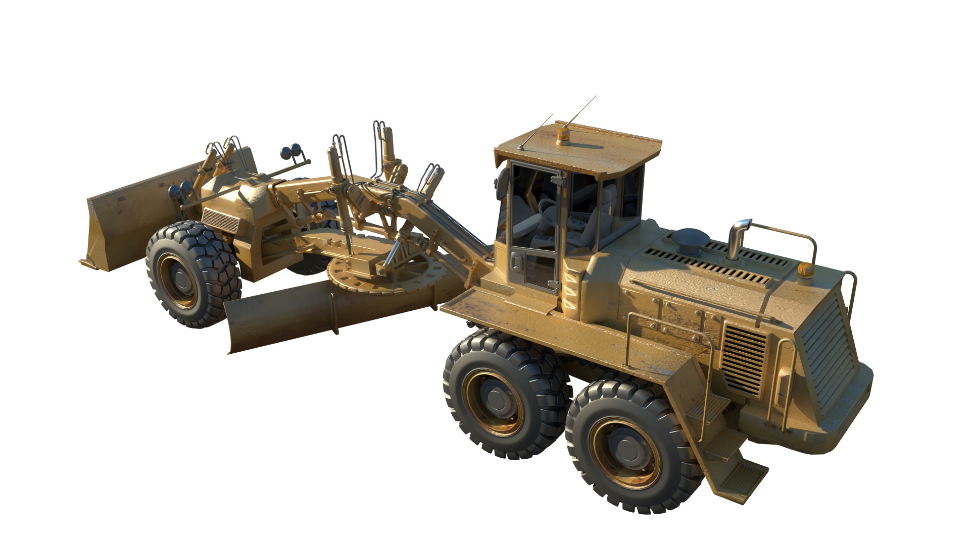 Motor Grader 3D model_3