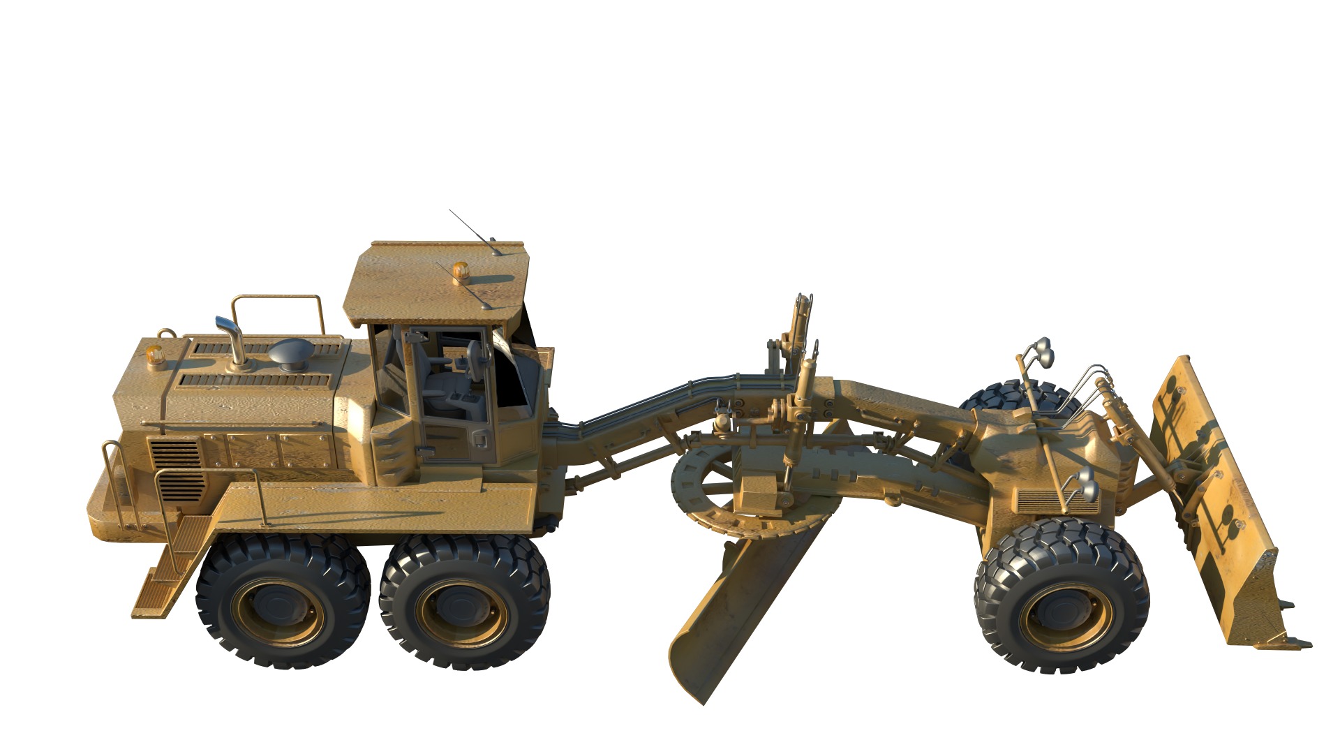 Motor Grader 3D model_5