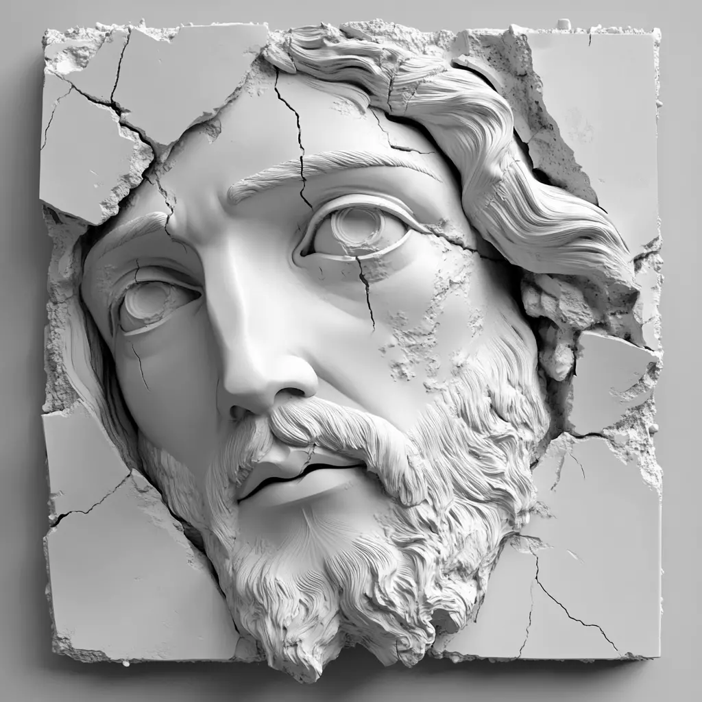 Jesus face  3D print model_0