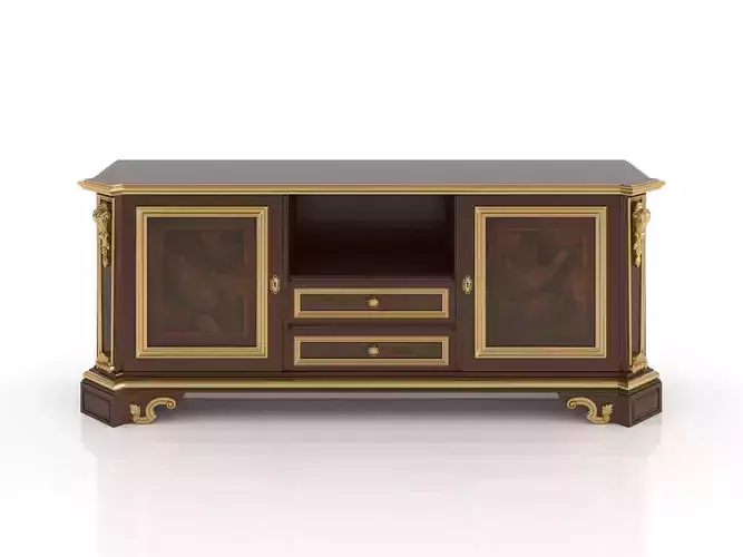 Classic style TV stand by Modenese 3D model Classic style TV stand by Modenese 3D model