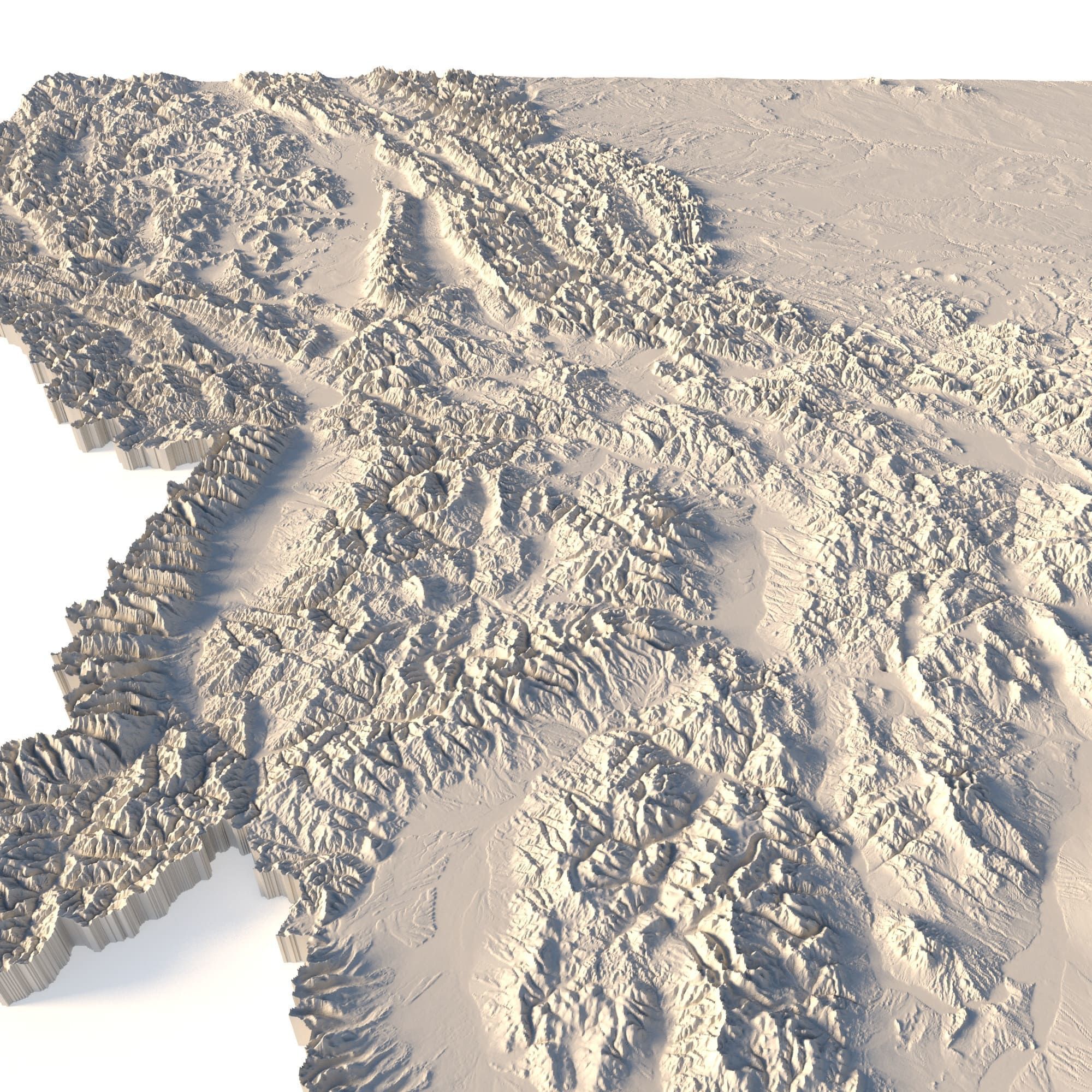 Montana Topographic Map STL Model 3D print model_5