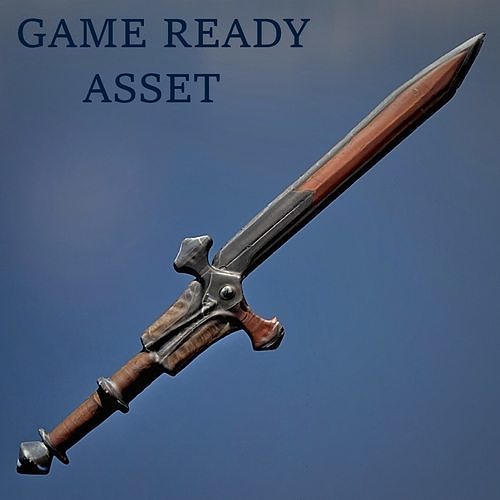 Sword 3D Model Game-Ready Weapon for RPG and Fantasy Games 3D model