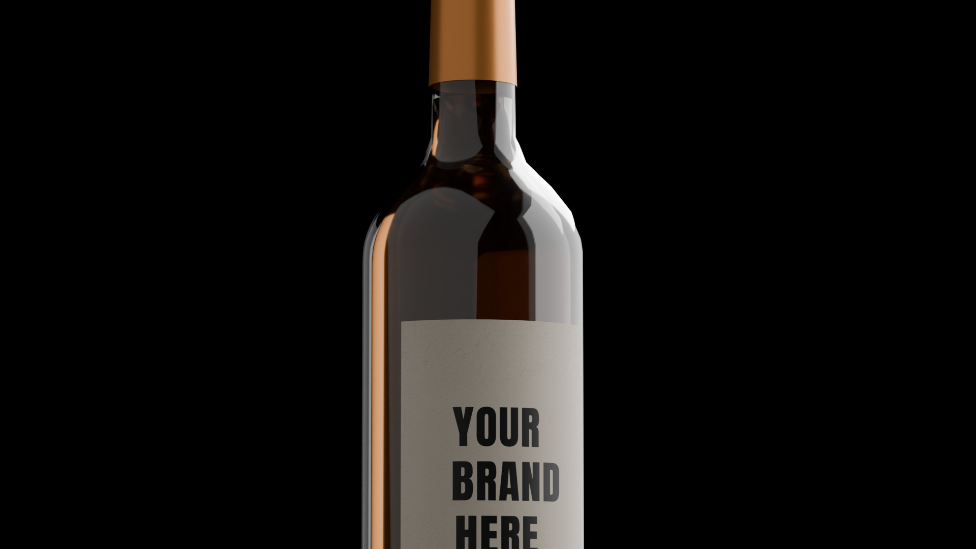 Game Ready Wine Bottles and Glasses  Low-poly 3D model_10