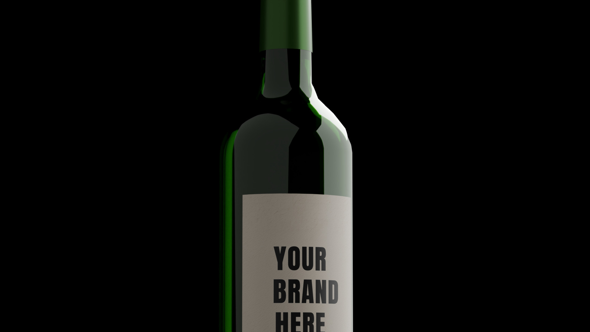 Game Ready Wine Bottles and Glasses  Low-poly 3D model_14