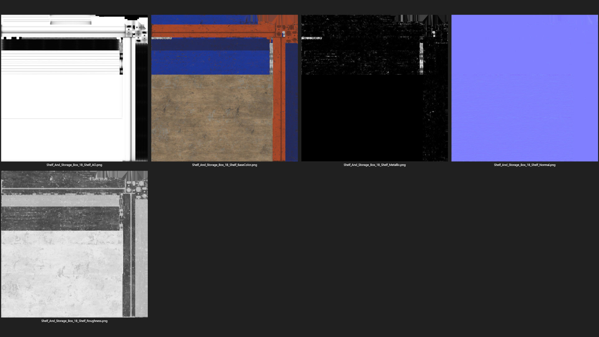 Shelf And Storage Box 1B Low-poly 3D model_14