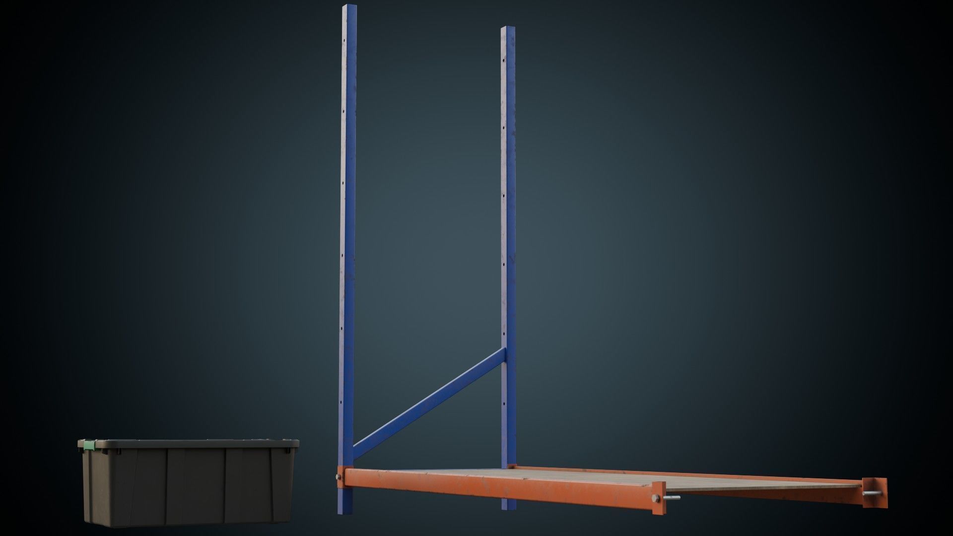 Shelf And Storage Box 1B Low-poly 3D model_6