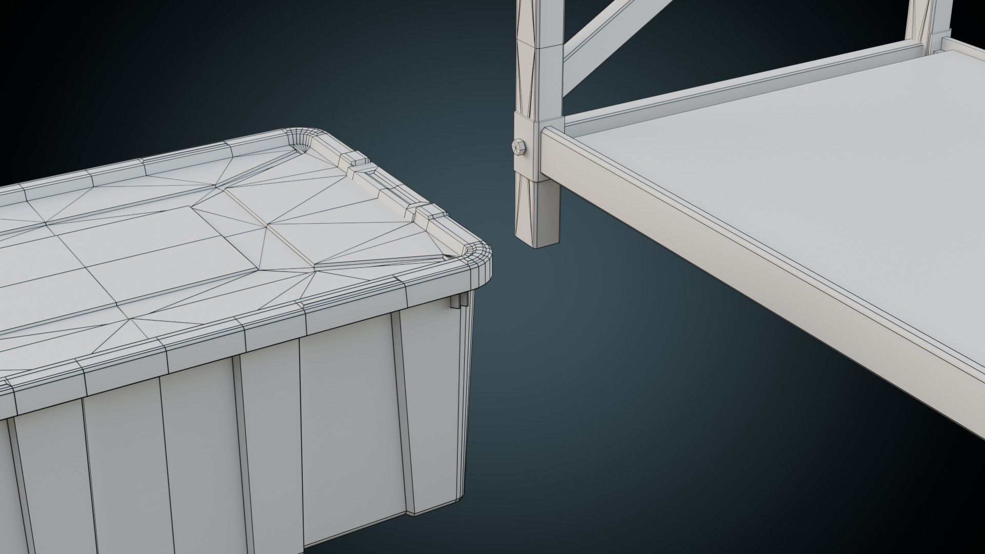 Shelf And Storage Box 1B Low-poly 3D model_10