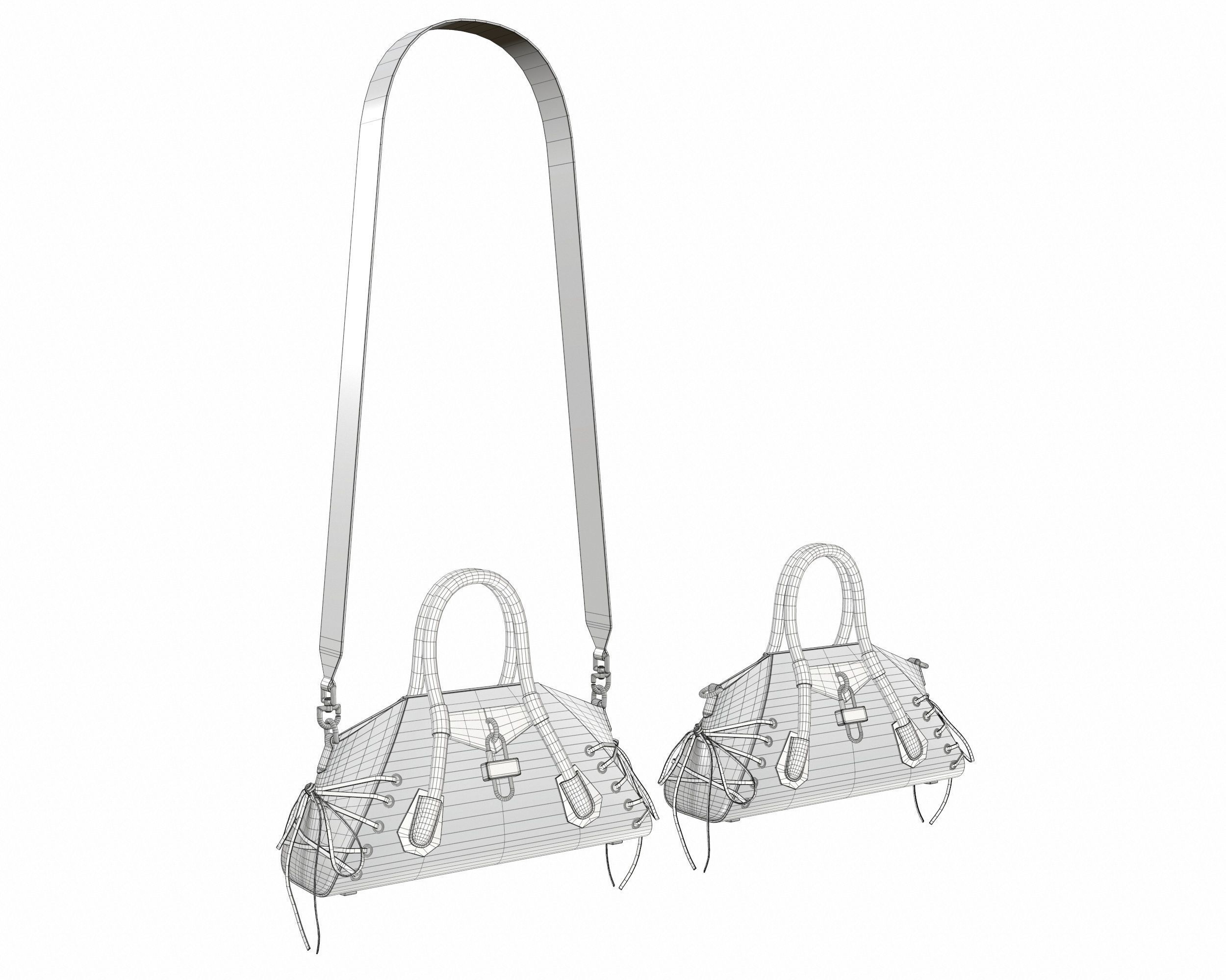 Givenchy Mini Antigona Bag Black Low-poly 3D model_7