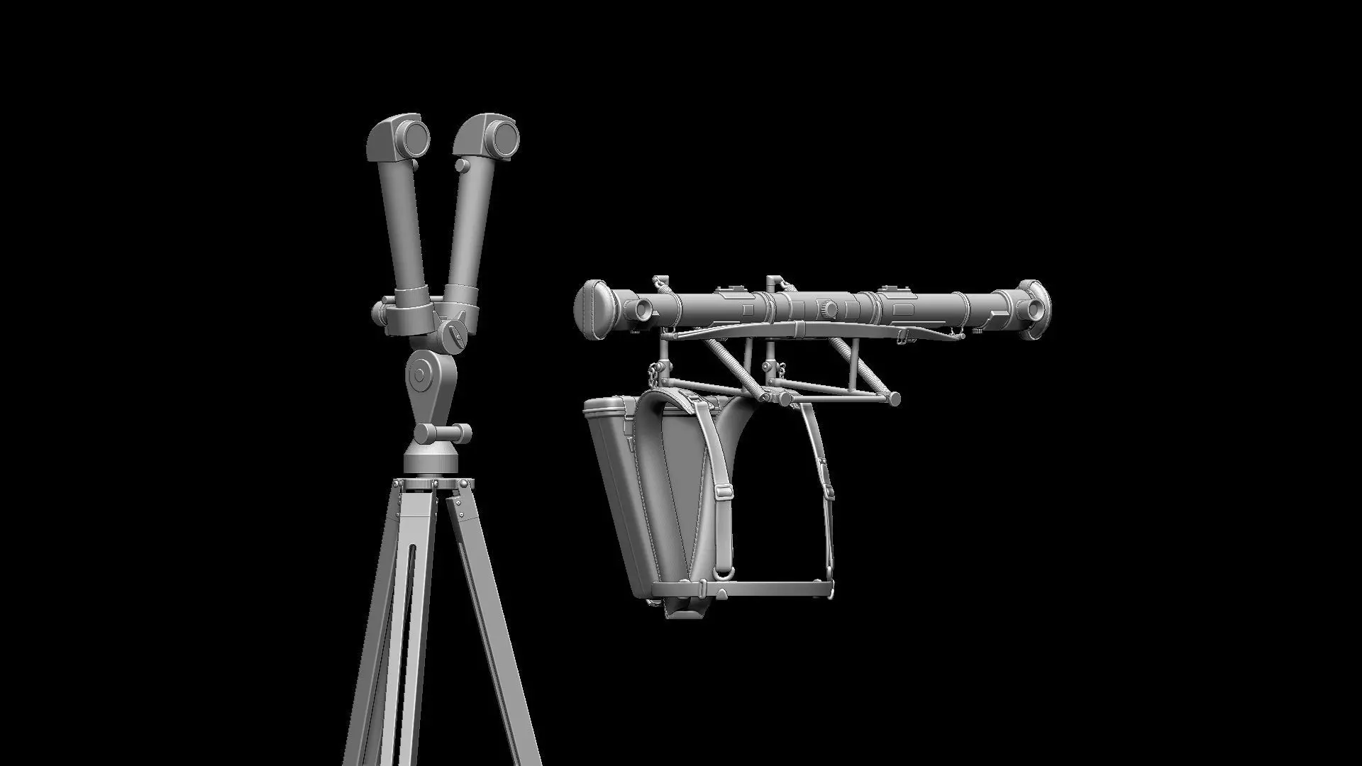 rangefinder binoculars stereotube periscope 3D print model