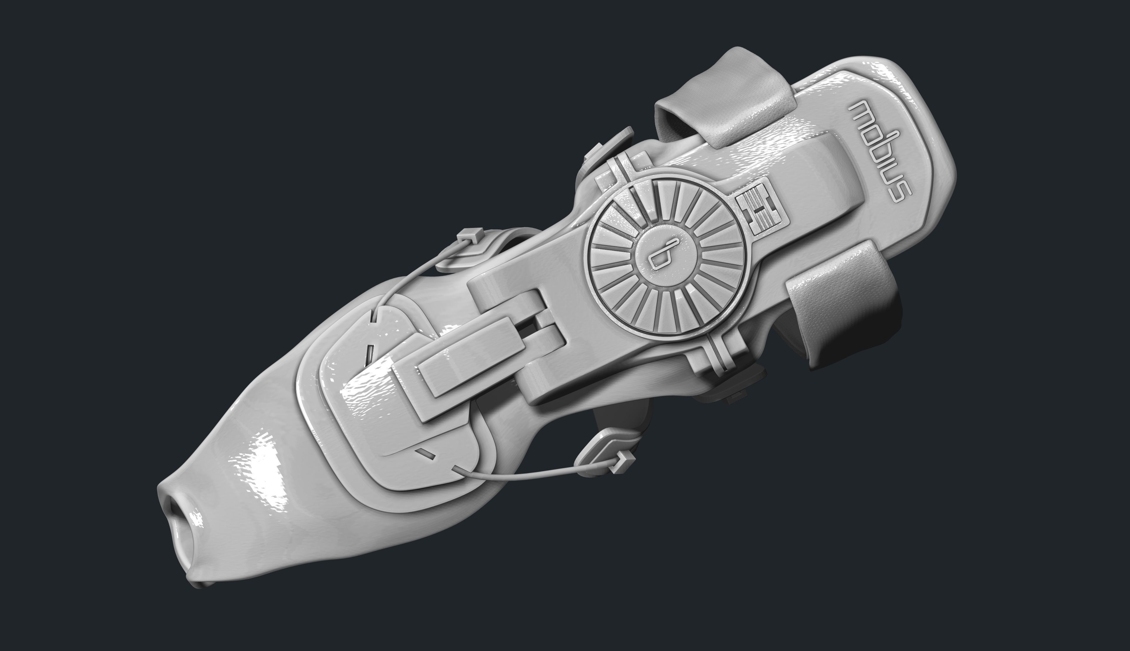 Mobius Wrist Band for motocross 3D print model_16