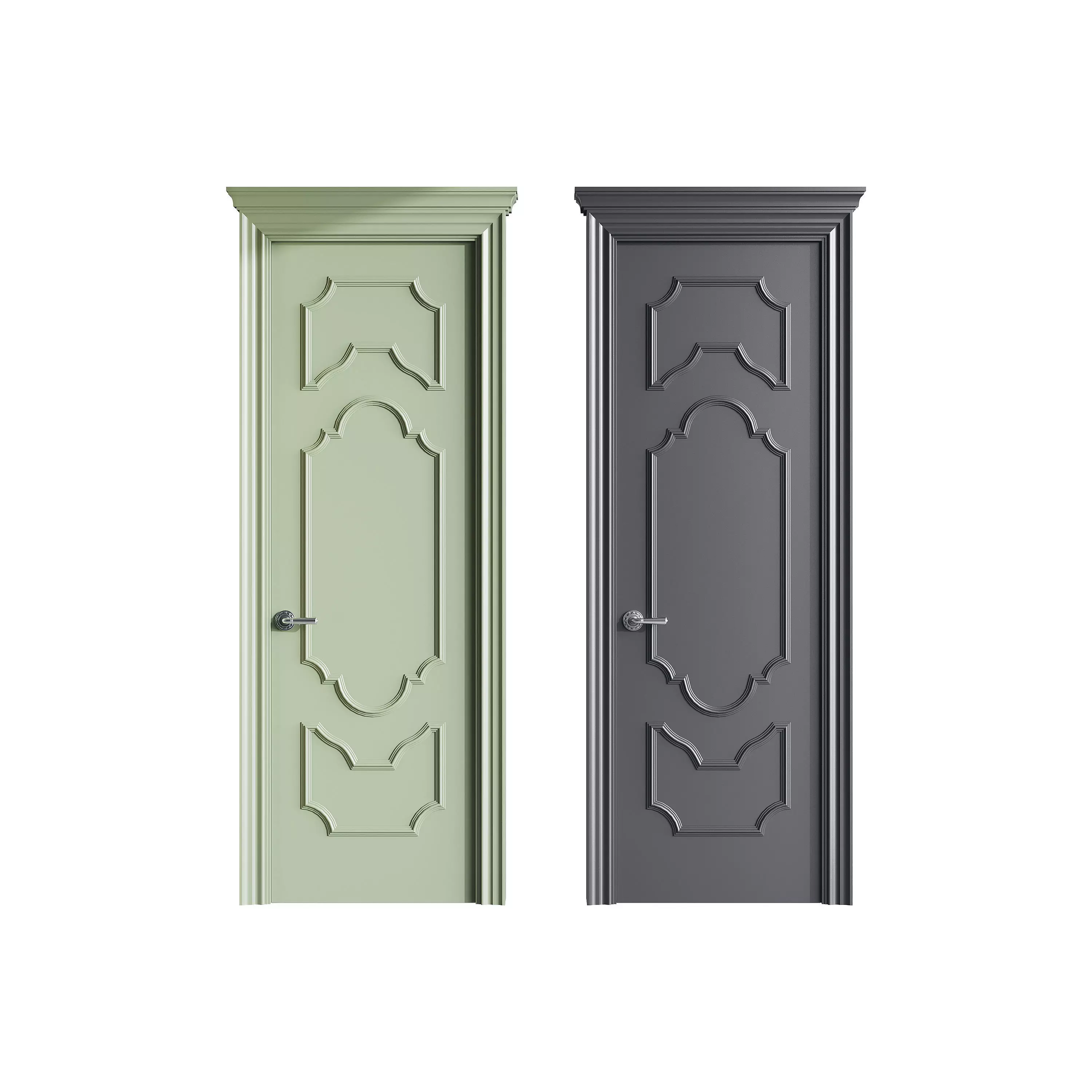 Modern entrance door 63 3D model_0