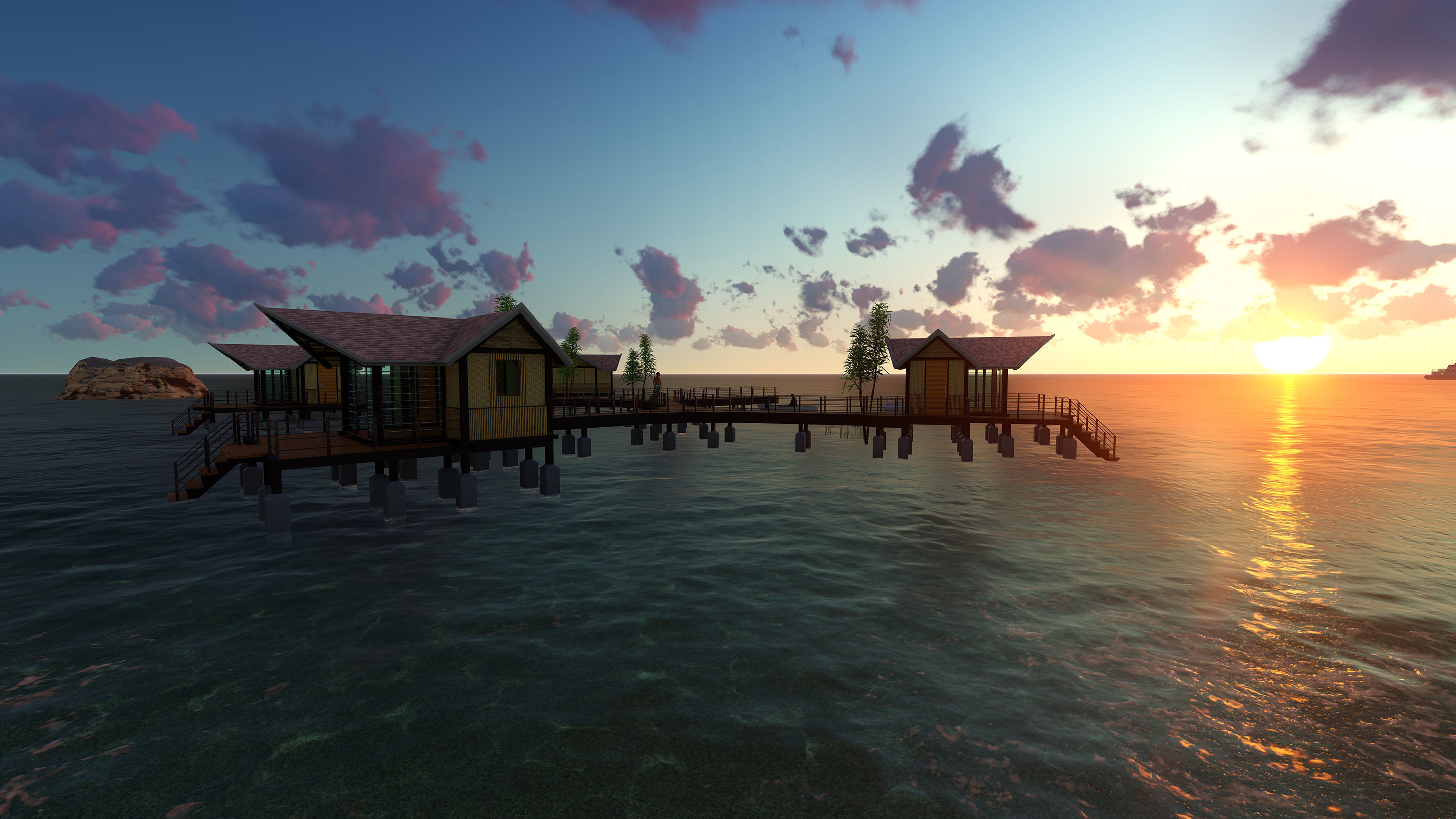 Hotel Beach 3D model_10