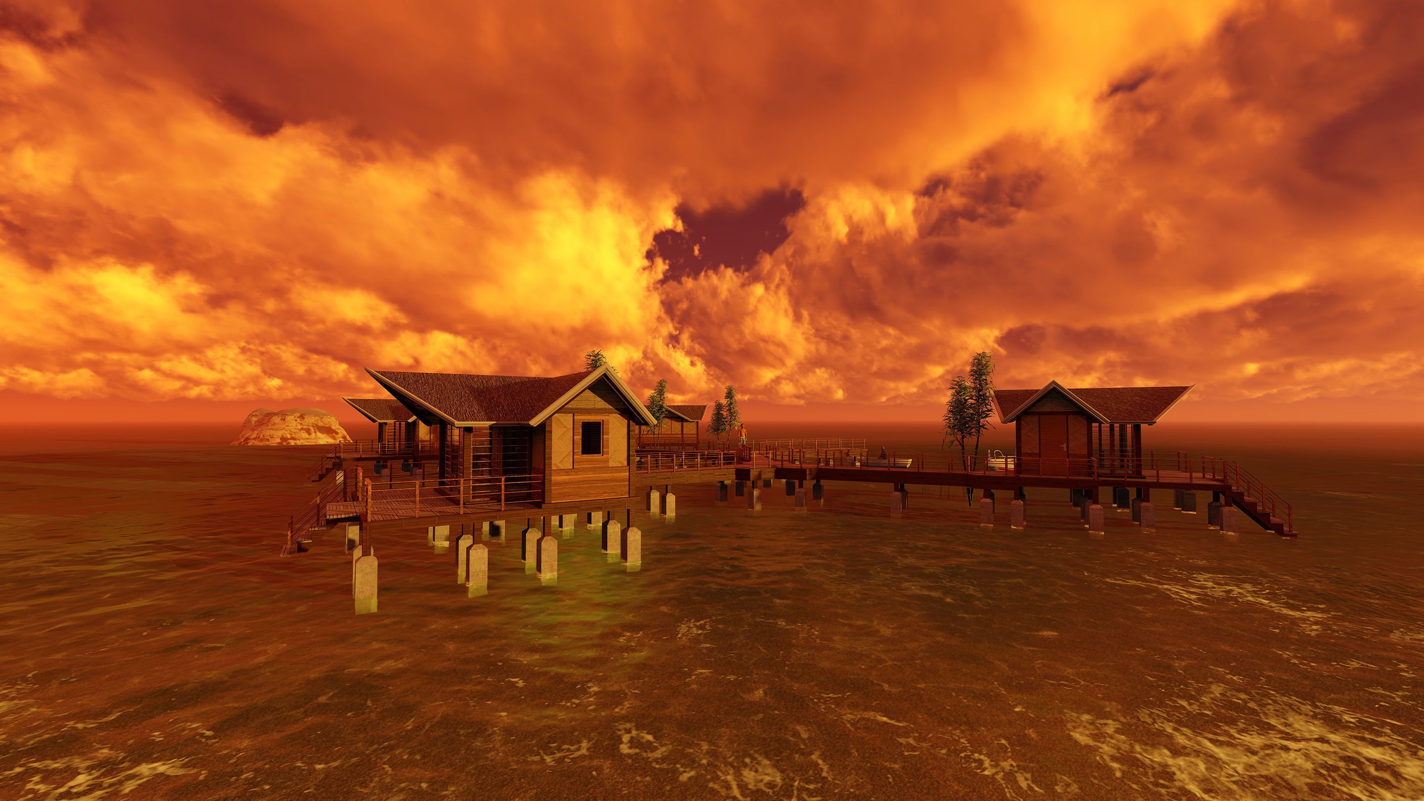 Hotel Beach 3D model_12