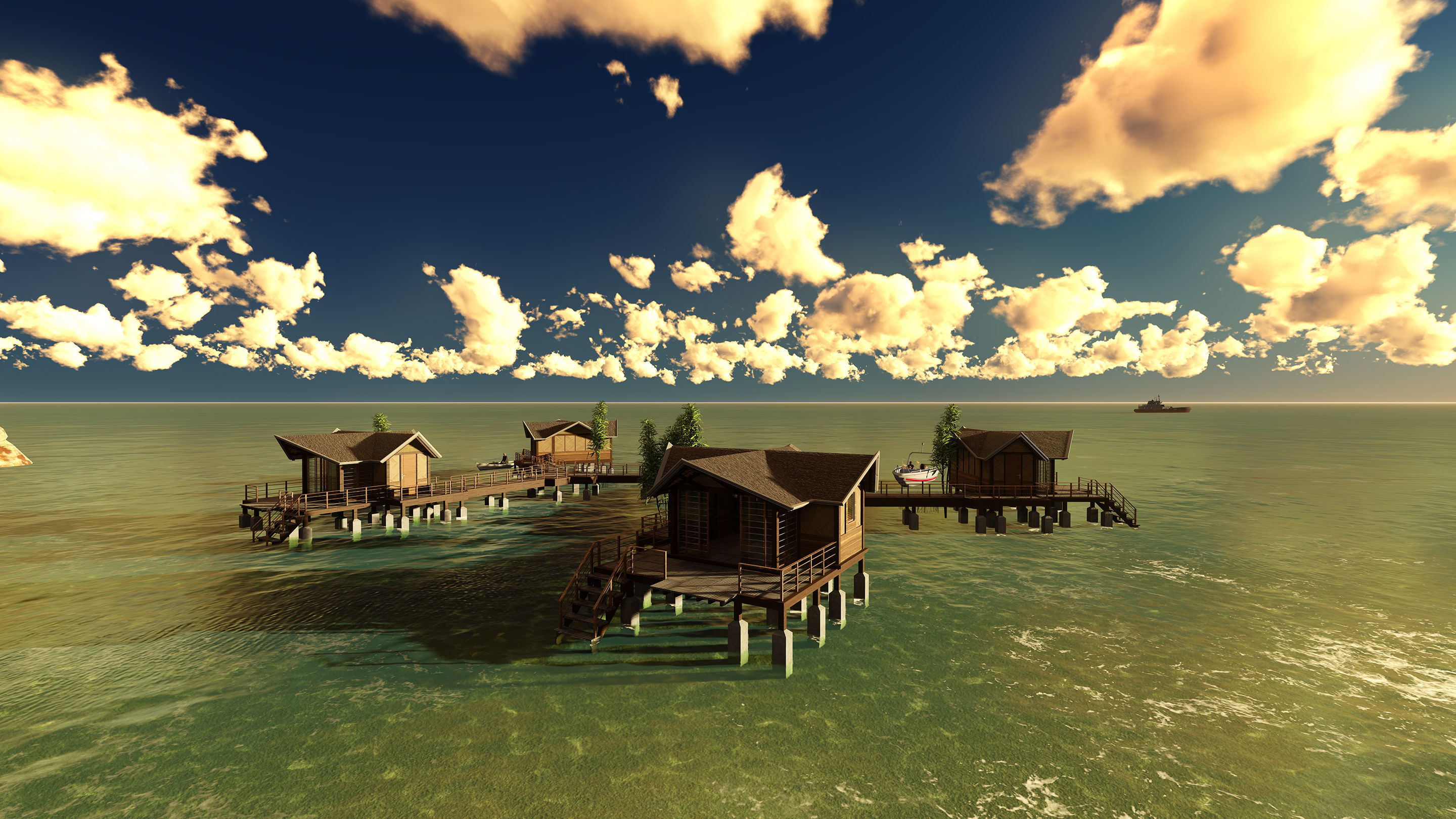 Hotel Beach 3D model_11