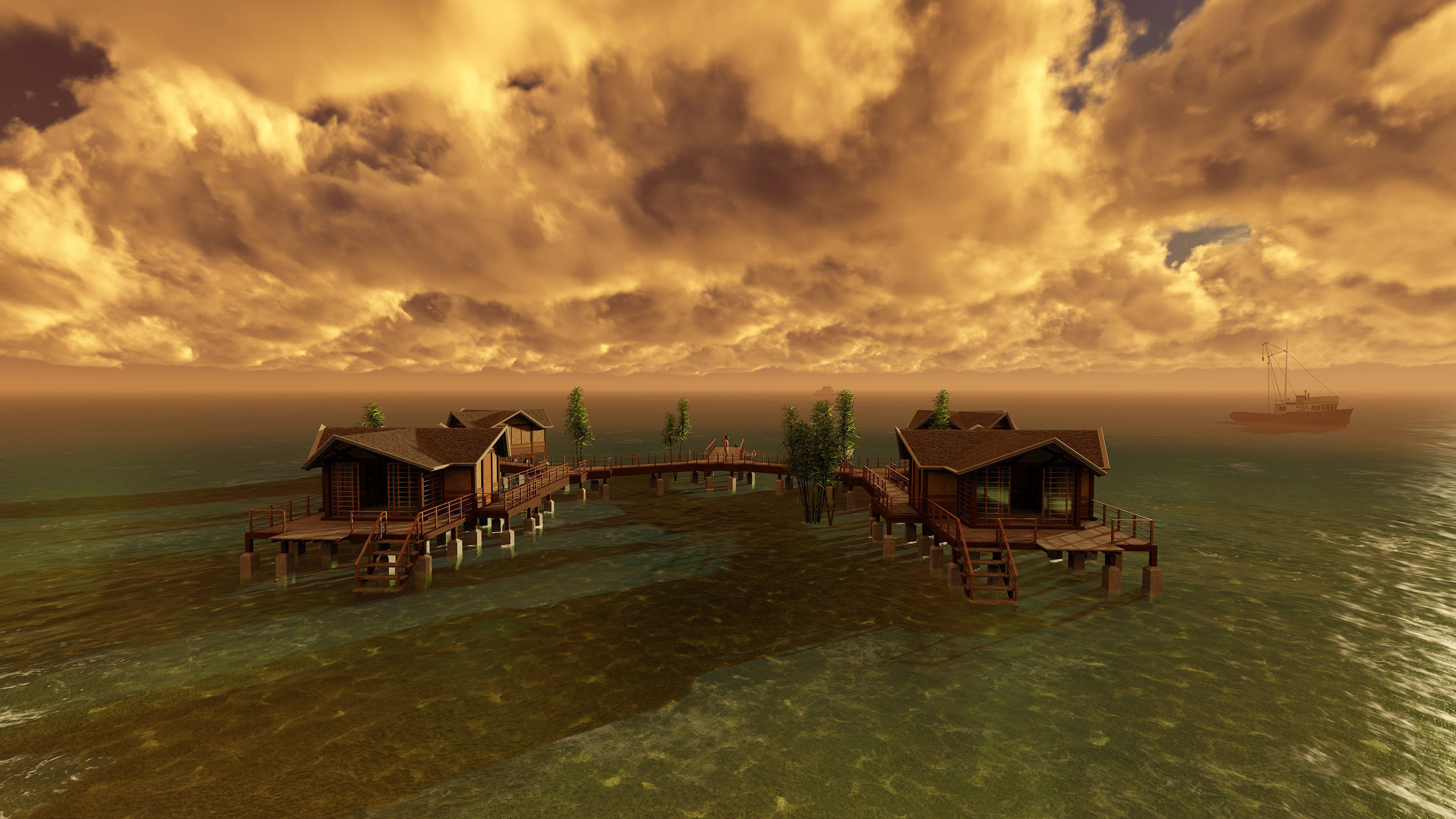 Hotel Beach 3D model_9