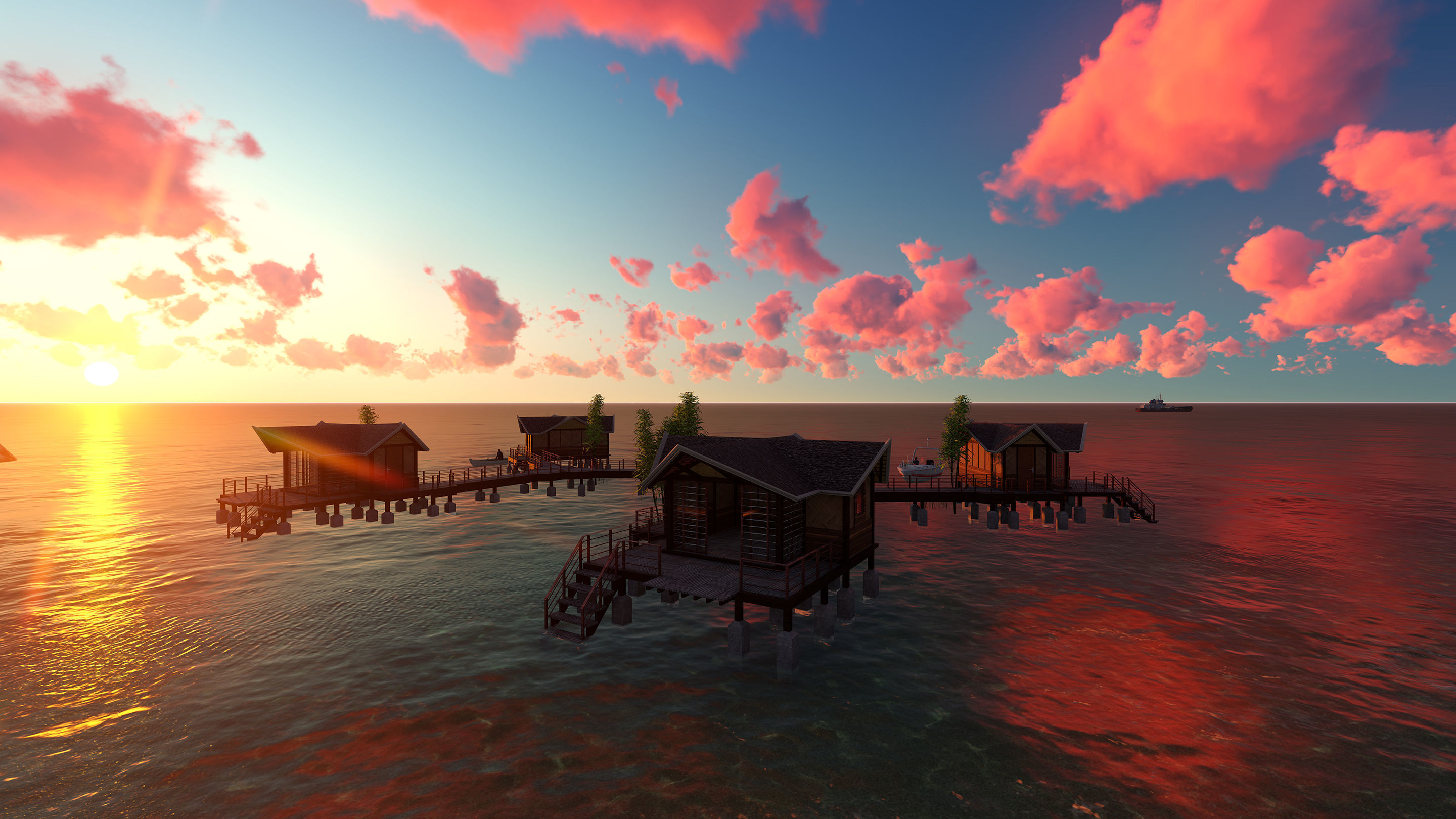 Hotel Beach 3D model_8