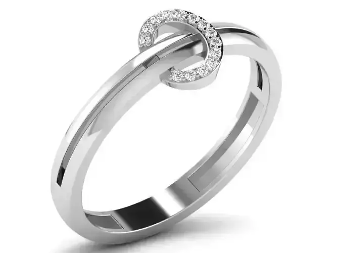 Light Weight White Gold Diamond Ring DR-5968