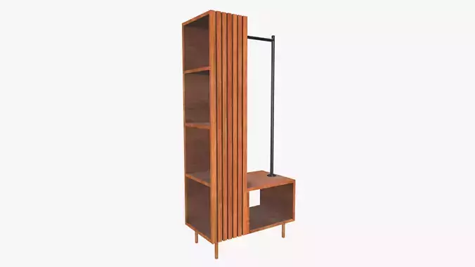 Clothes rack Low-poly 3D model