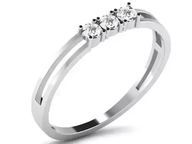 Light Weight White Gold Diamond Ring DR-5975