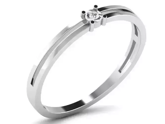 Light Weight White Gold Diamond Ring DR-5976