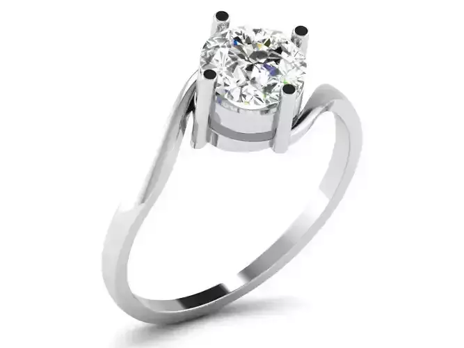 Light Weight White Gold Diamond Ring DR-5984