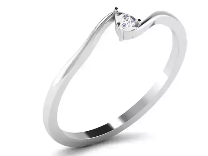 Light Weight White Gold Diamond Ring DR-5987