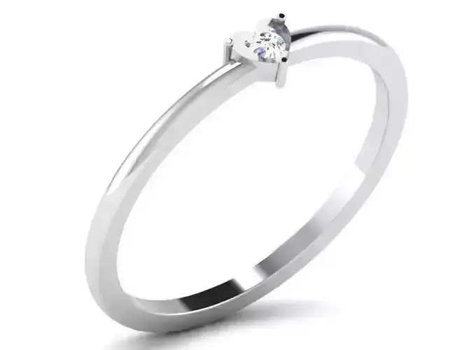 Light Weight White Gold Love Ring DR-5989