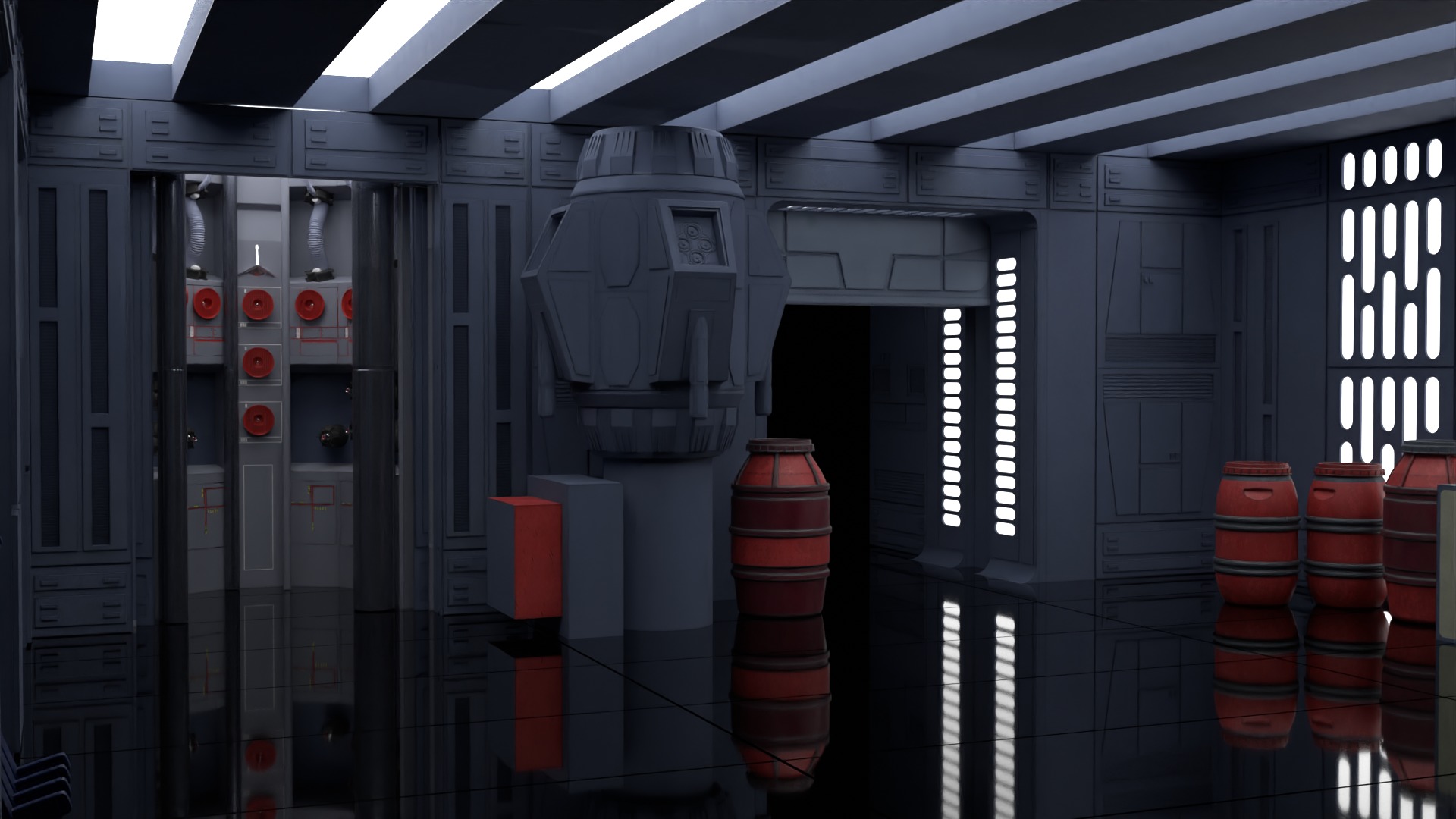 Set 3 - Docking bay Command Office 1-6 scale Hottoys 3D print model_5