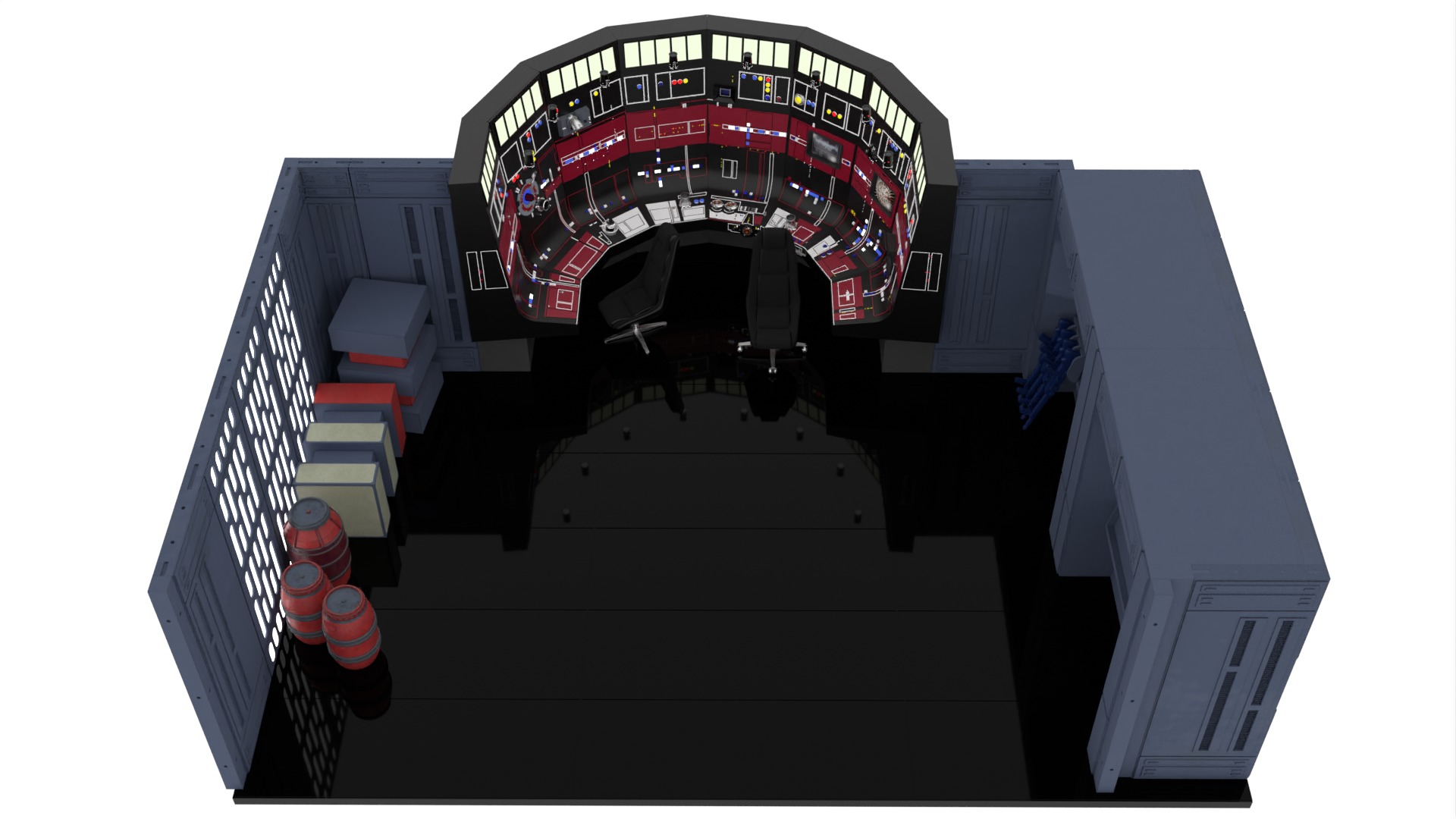 Set 3 - Docking bay Command Office 1-6 scale Hottoys 3D print model_15