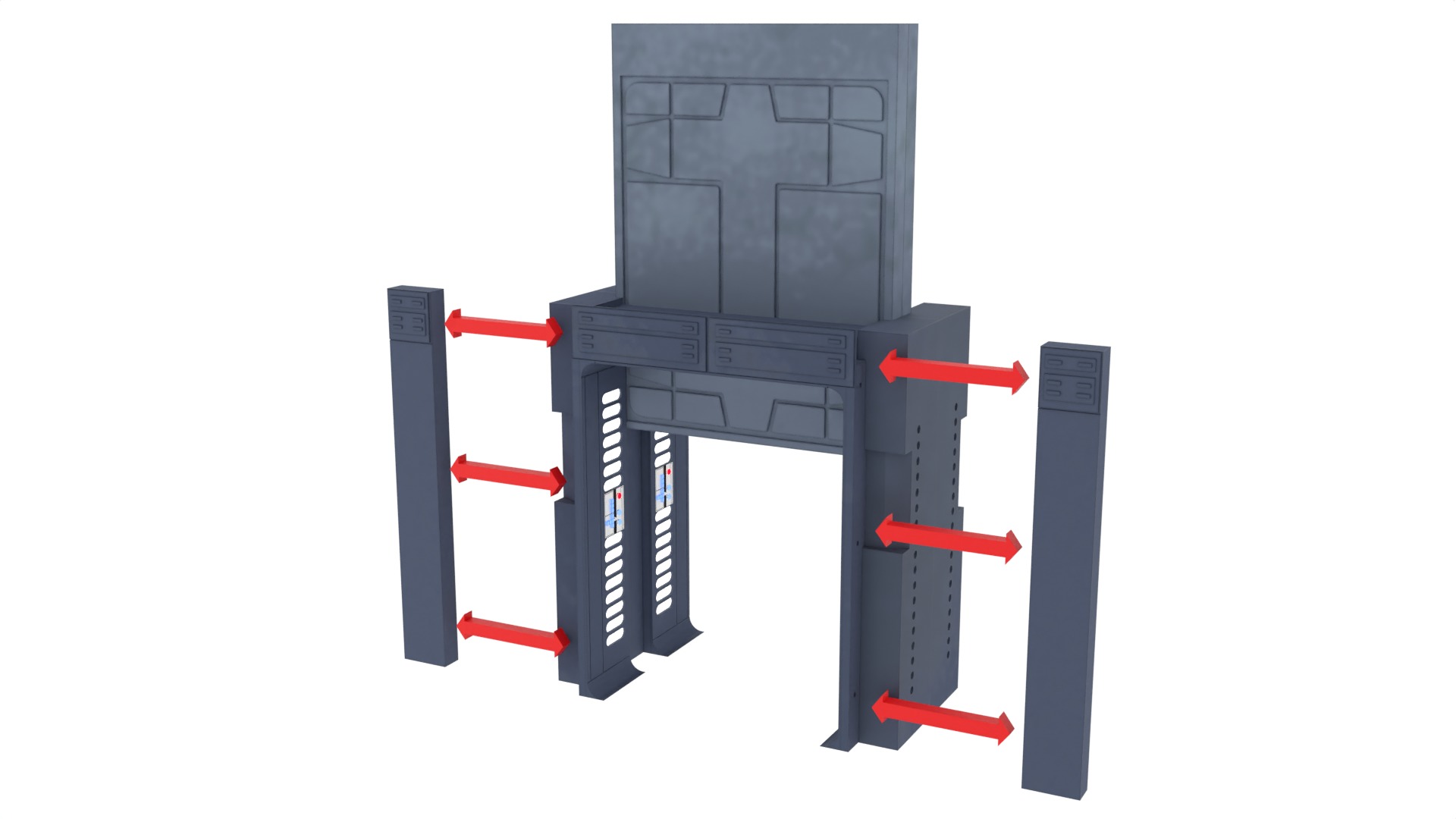 Set 3 - Docking bay Command Office 1-6 scale Hottoys 3D print model_24