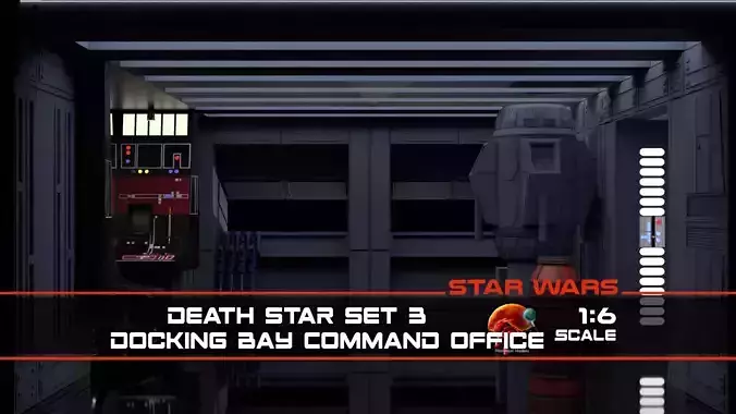 Set 3 - Docking bay Command Office 1-6 scale Hottoys 3D print model