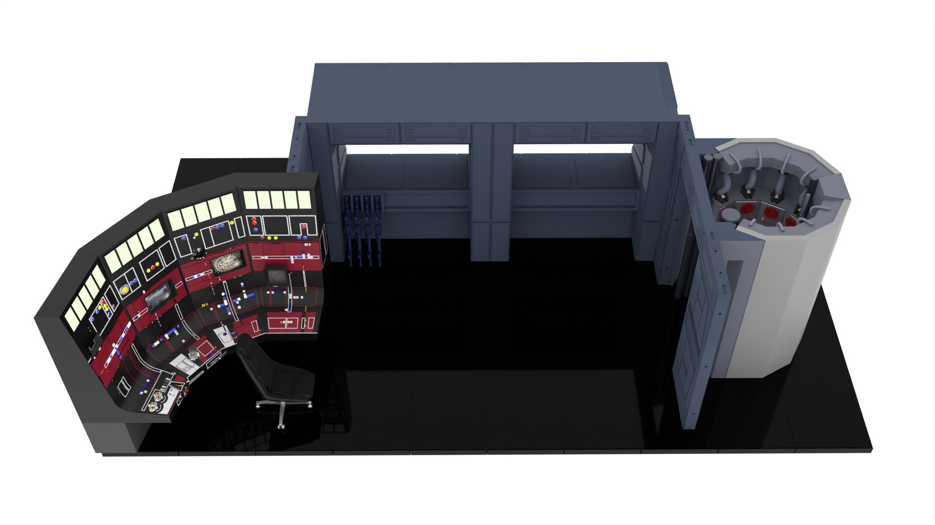 Set 3 - Docking bay Command Office 1-6 scale Hottoys 3D print model_13