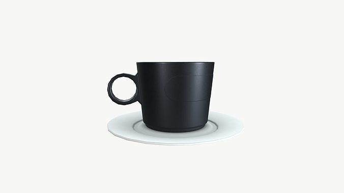 Coffee mug Low-poly 3D model