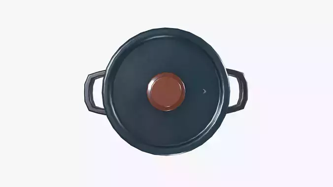 Cooking pot Low-poly 3D model