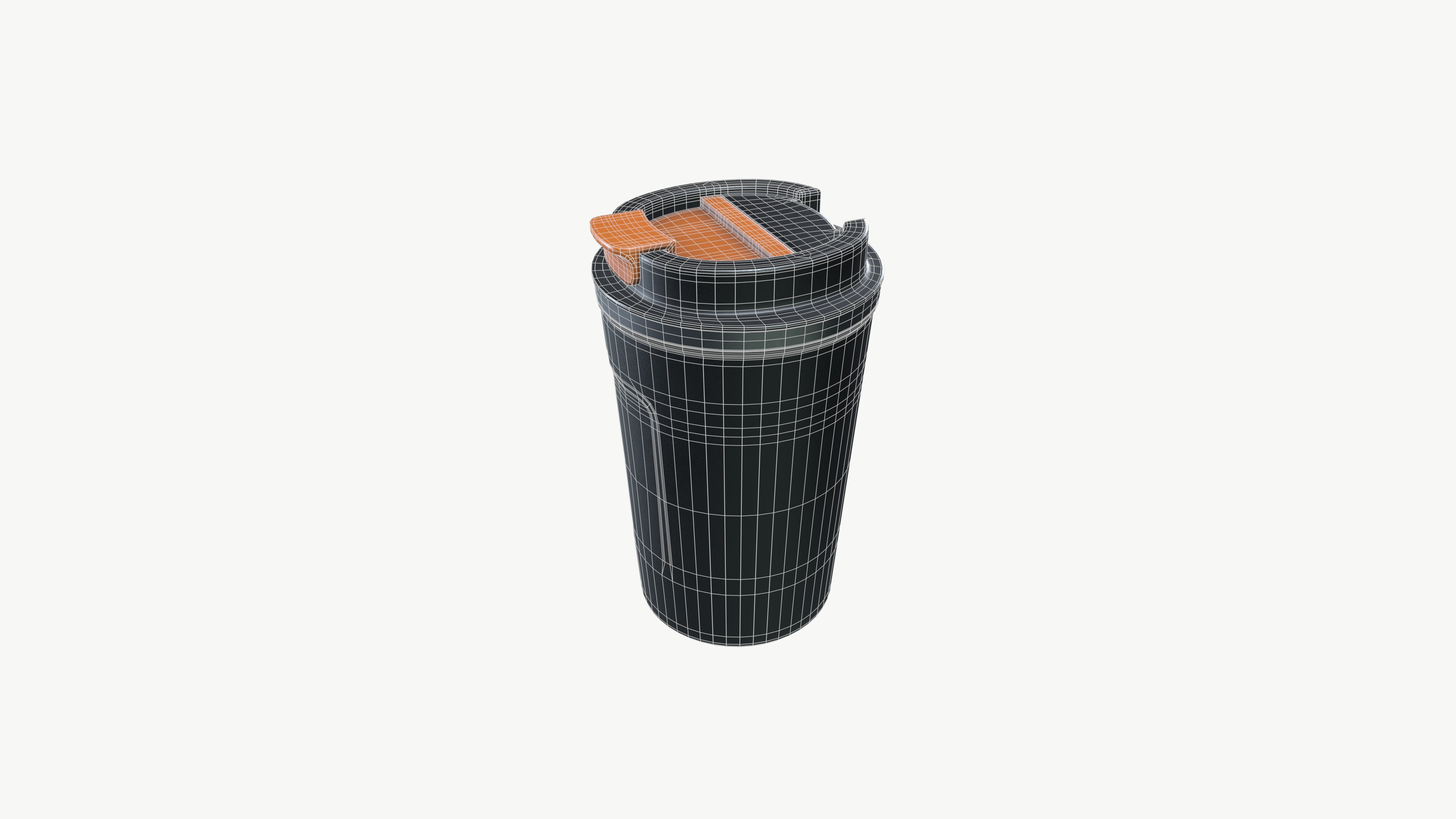 Protein shaker Low-poly 3D model_9