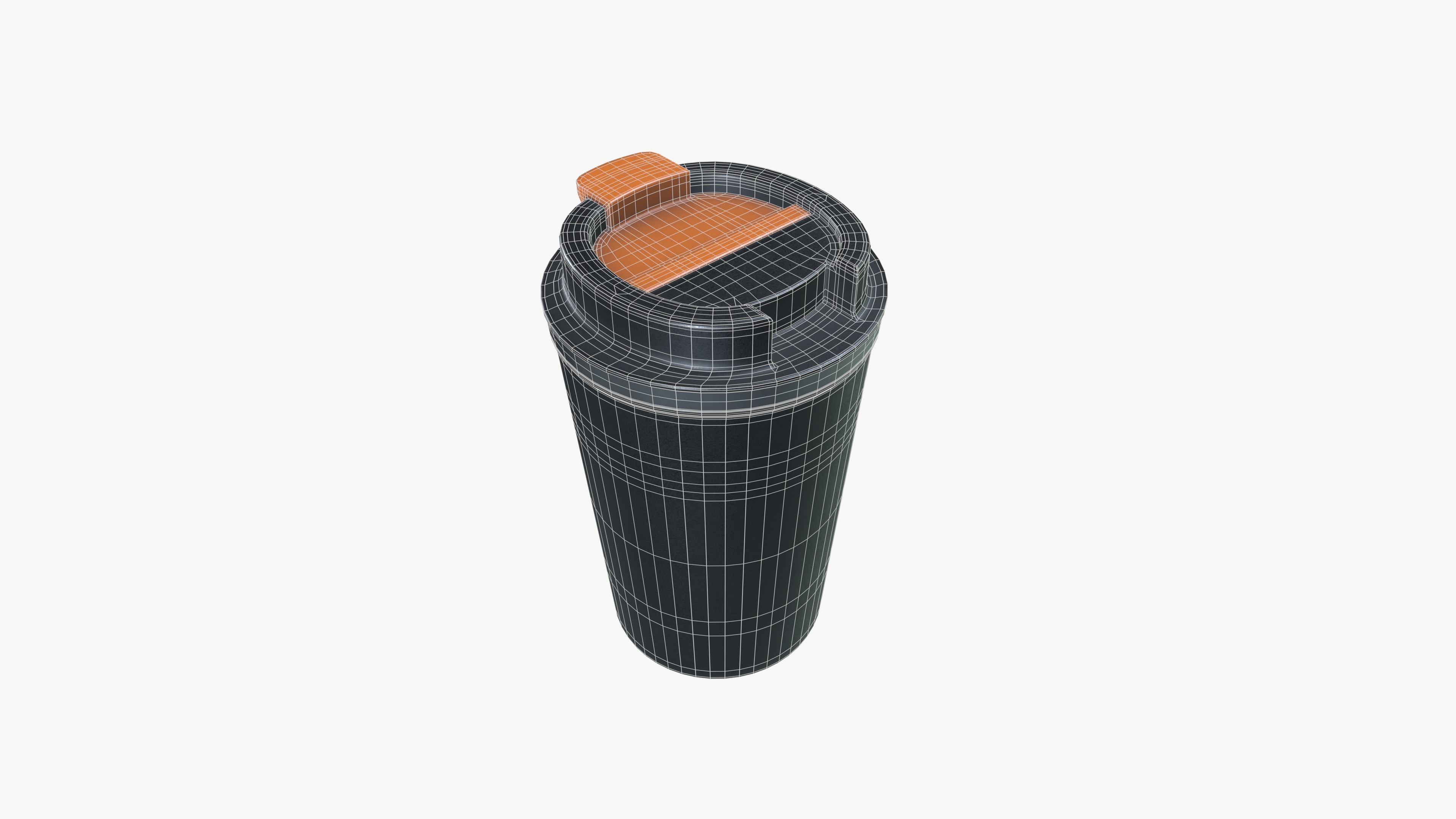 Protein shaker Low-poly 3D model_10