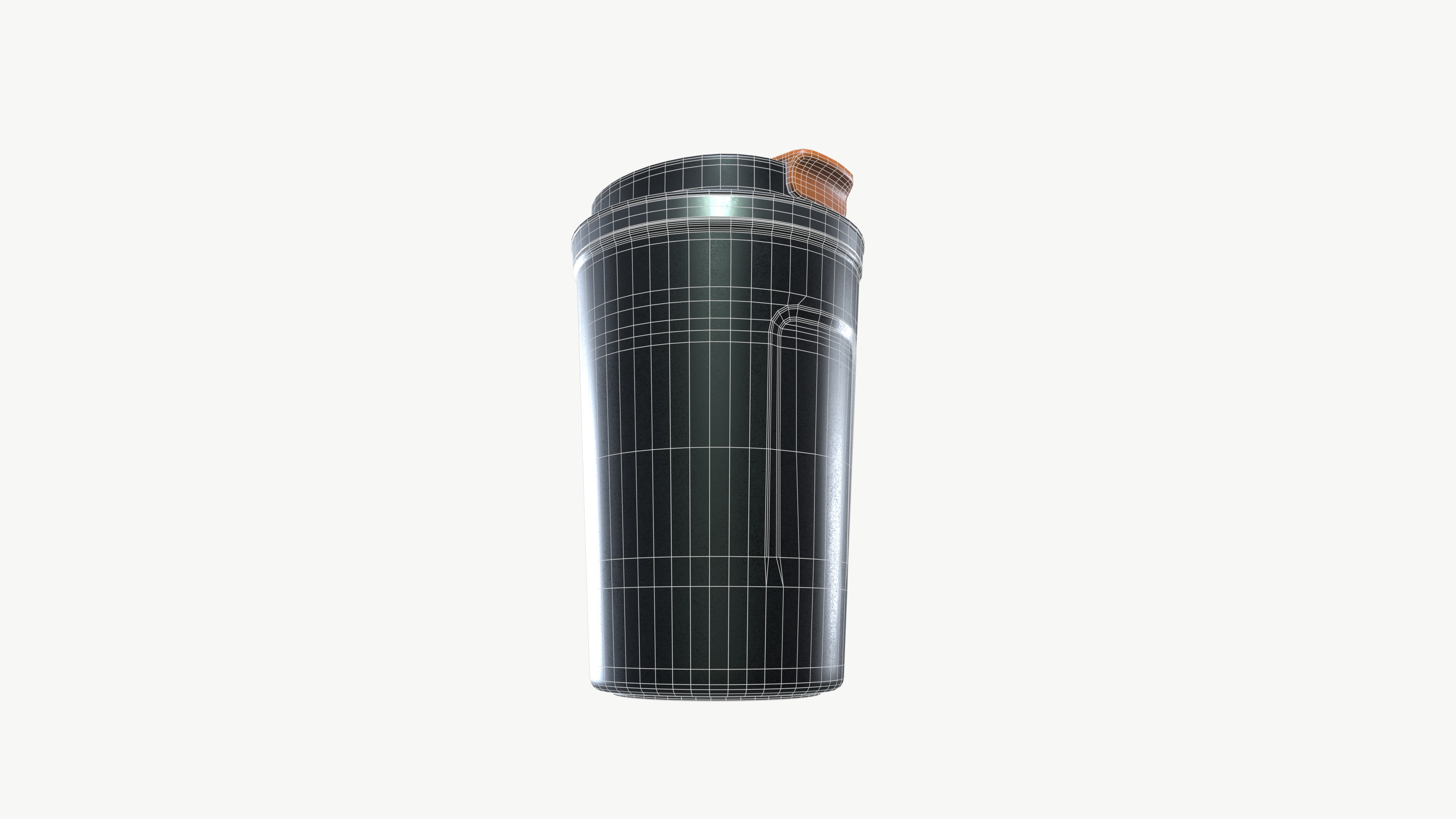Protein shaker Low-poly 3D model_11