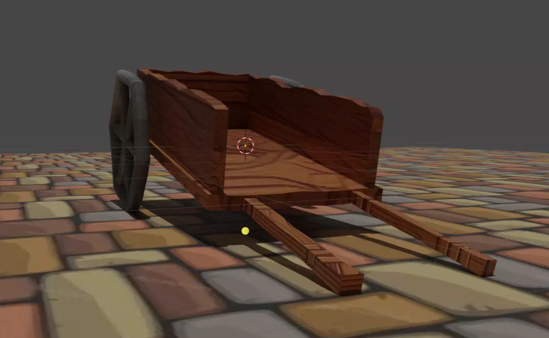 Wagon Low-poly 3D model_0