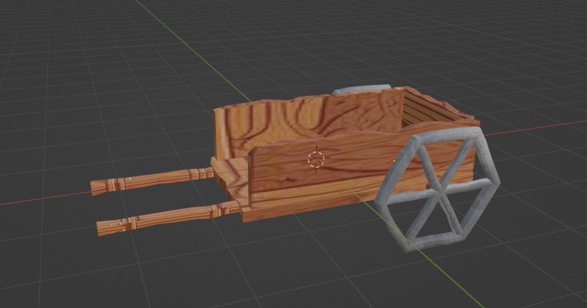 Wagon Low-poly 3D model_3