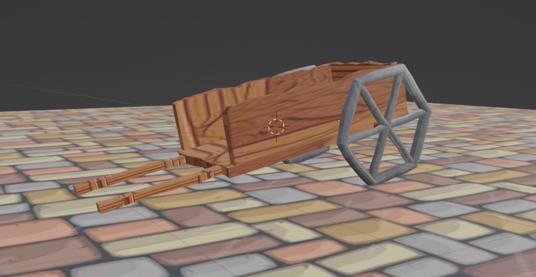 Wagon Low-poly 3D model_1