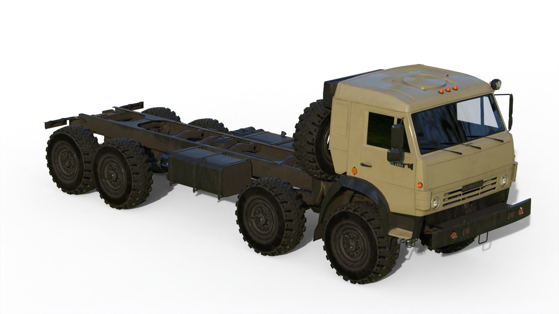 Kamaz-6350 Heavy utility truck 3D model_4