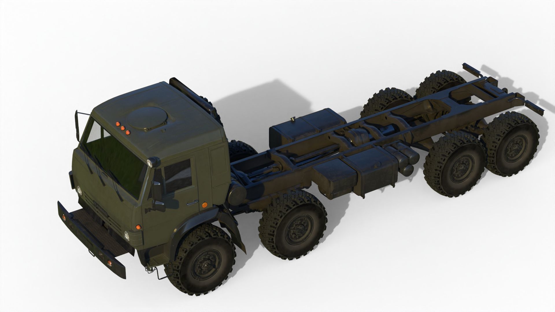 Kamaz-6350 Heavy utility truck 3D model_7