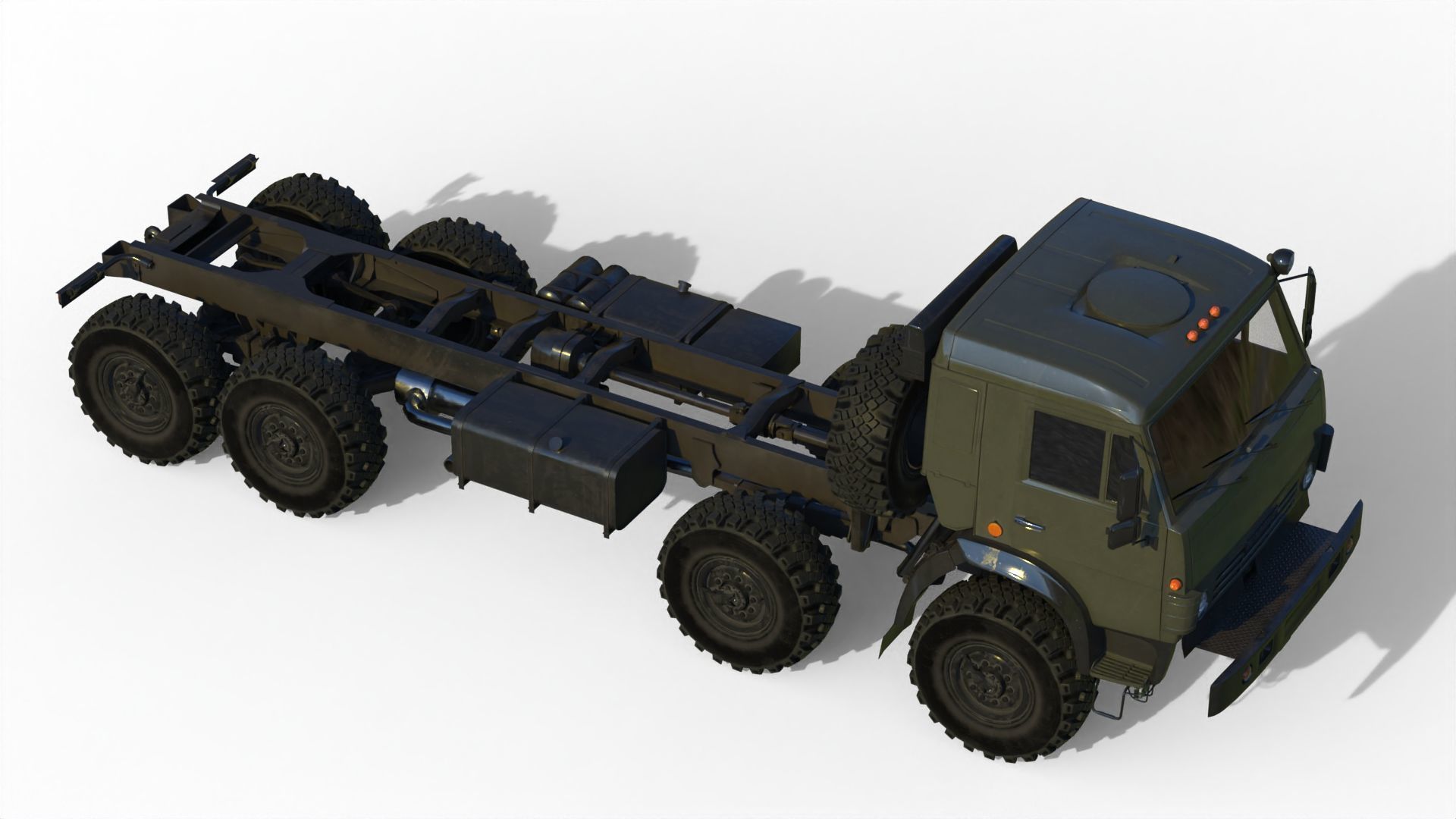 Kamaz-6350 Heavy utility truck 3D model_8