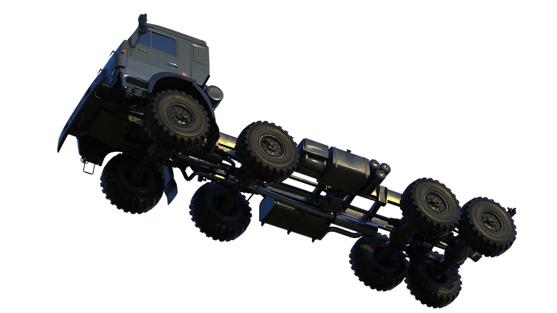 Kamaz-6350 Heavy utility truck 3D model_12