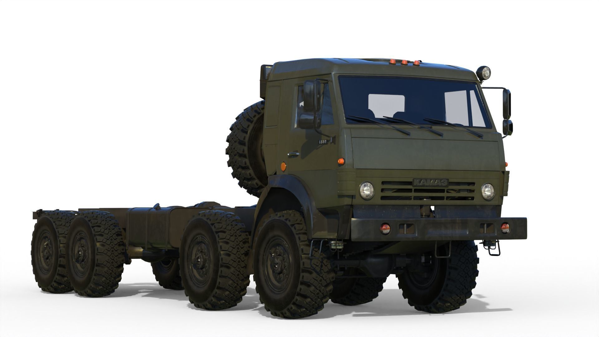 Kamaz-6350 Heavy utility truck 3D model_2