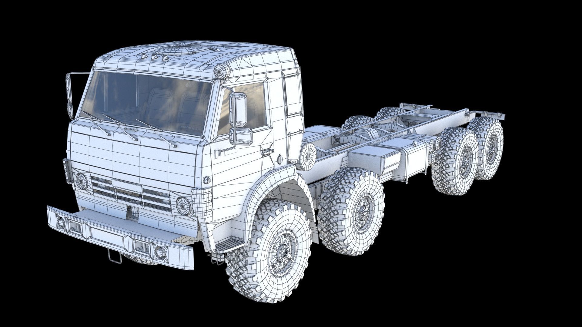 Kamaz-6350 Heavy utility truck 3D model_17