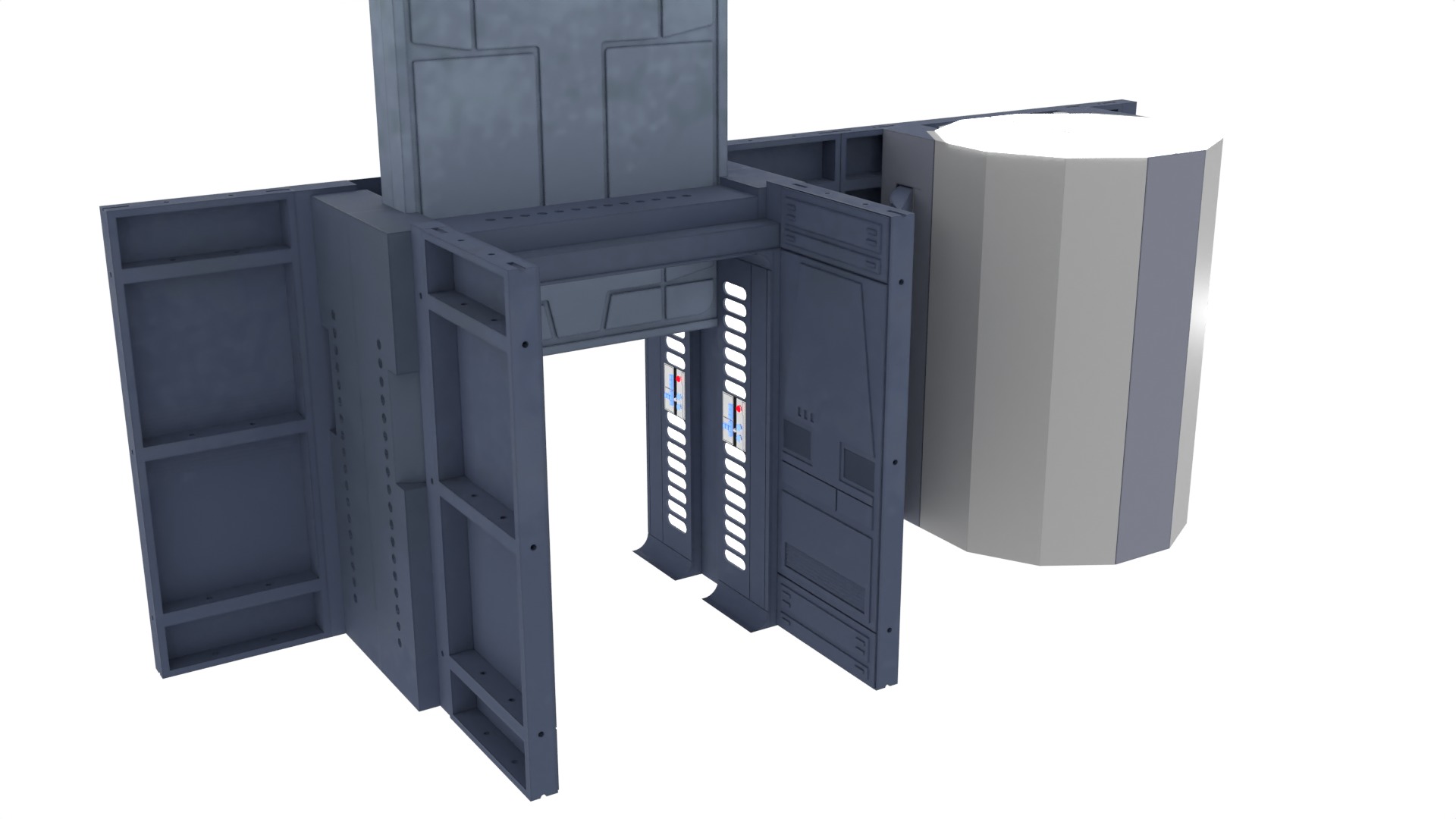 Set 3 - Docking bay Command Office 1-12 scale Blackseries 3D print model_39